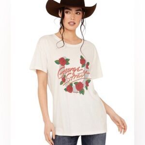 Wrangler X George‎ Strait Woman’s XXL Floral Horseshoe Short Sleeve Graphic Tee